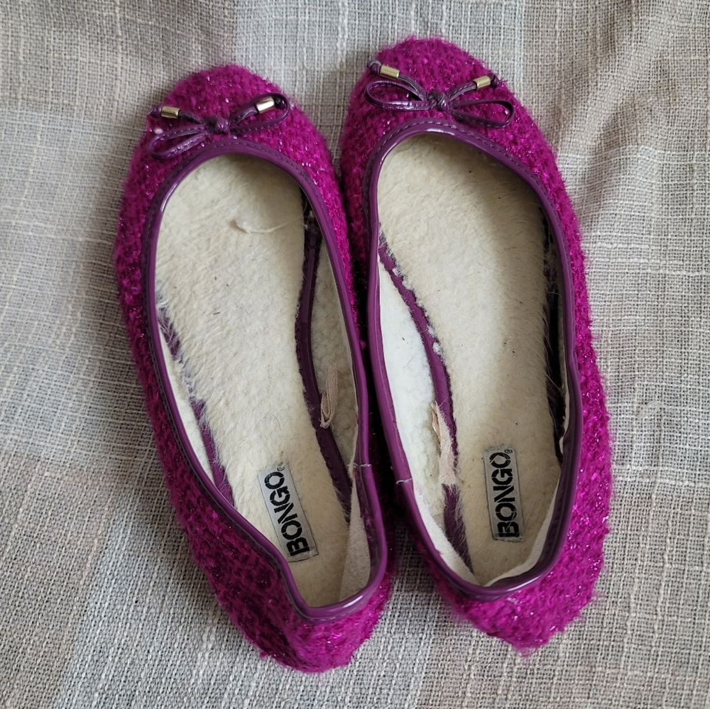 y2k McBling Balletcore Pink Sweater Ballet Flats - Picture 4 of 6